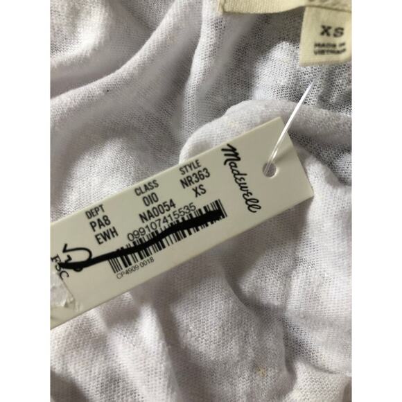 Madewell Knotted Strap Tank Top White NWT S - Picture 6 of 8